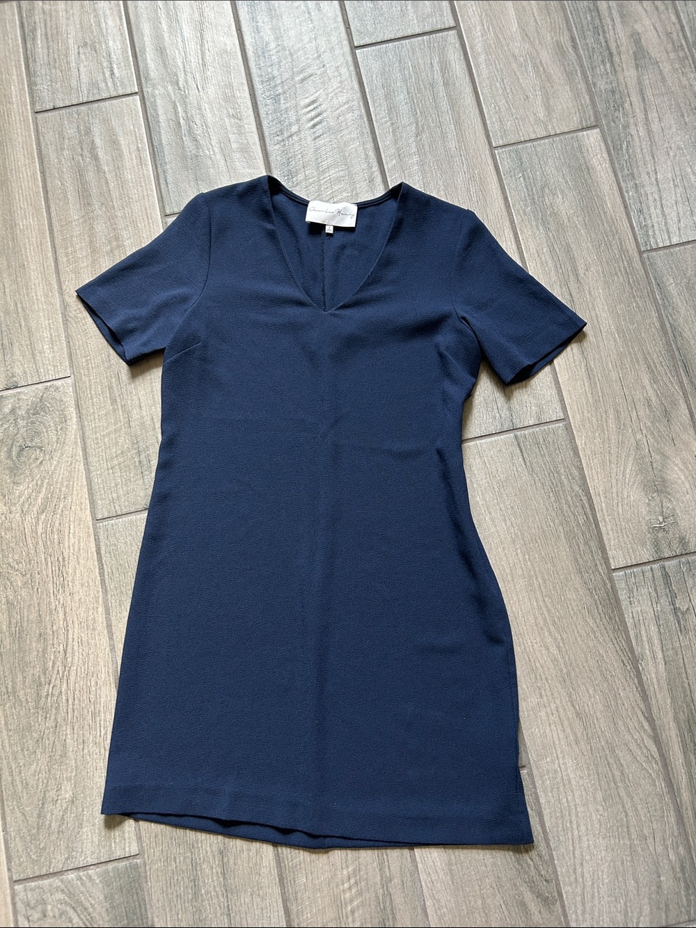 Charles Henry Navy V-Neck Short Mini Dress